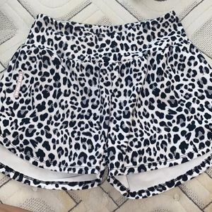 Love Fitness leopard print running shorts